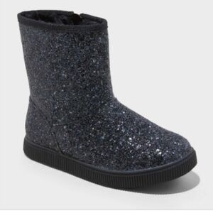 SOLD!!! Cat & Jack Glittery Black Kids Boots